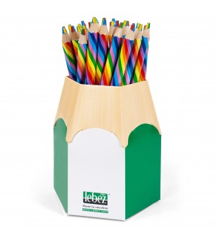 Creion jumbo Curcubeu cu mina multicolora (32buc/display) - Rechizite
