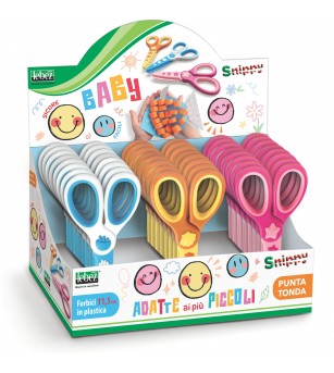 Foarfeca Baby, 11.5 cm din plastic pentru copii mici (24 buc/display) - Rechizite