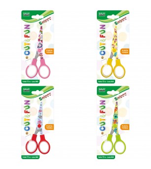 Foarfeca Cut & Fun, 13 cm si desene fantasy pe lama (blister) - Rechizite