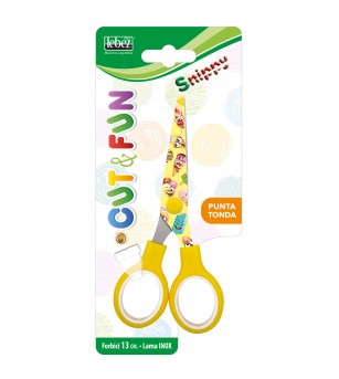 Foarfeca Cut & Fun, 13 cm si desene fantasy pe lama (blister) - Rechizite