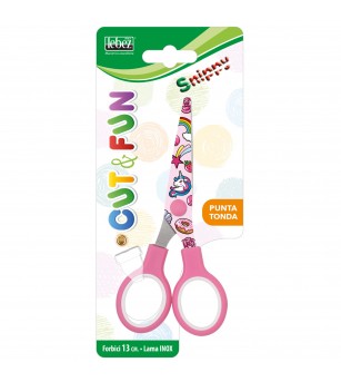 Foarfeca Cut & Fun, 13 cm si desene fantasy pe lama (blister) - Rechizite