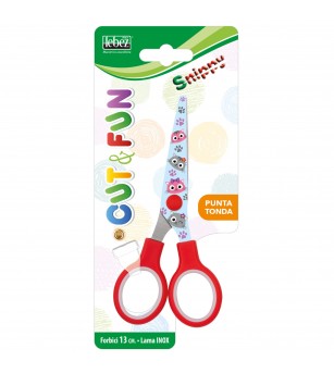 Foarfeca Cut & Fun, 13 cm si desene fantasy pe lama (blister) - Rechizite