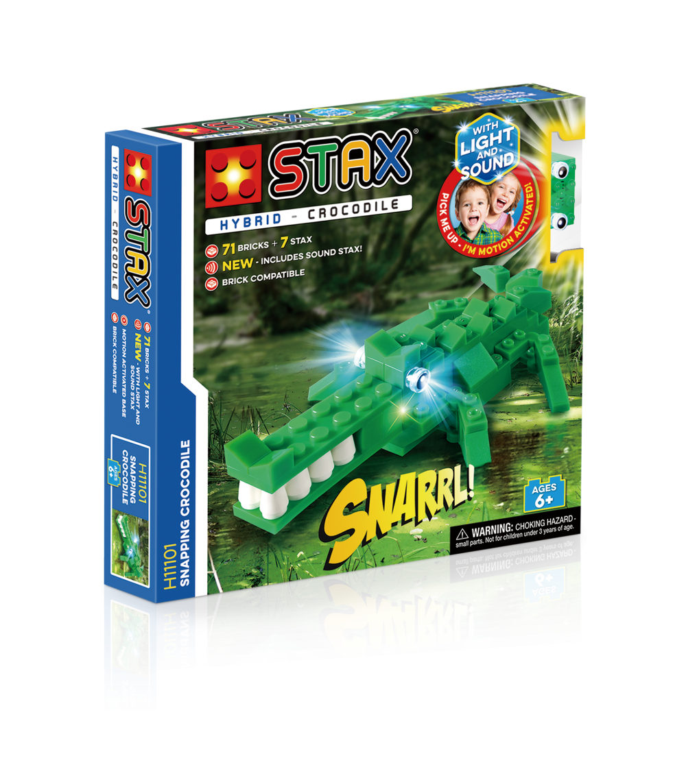 Jucarie - Seturi de constructie cu lumini si sunete Stax - Crocodil - Jucării