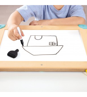 Jucarie din lemn - 2 in 1 Space Maze & Tangram Board - Jucării