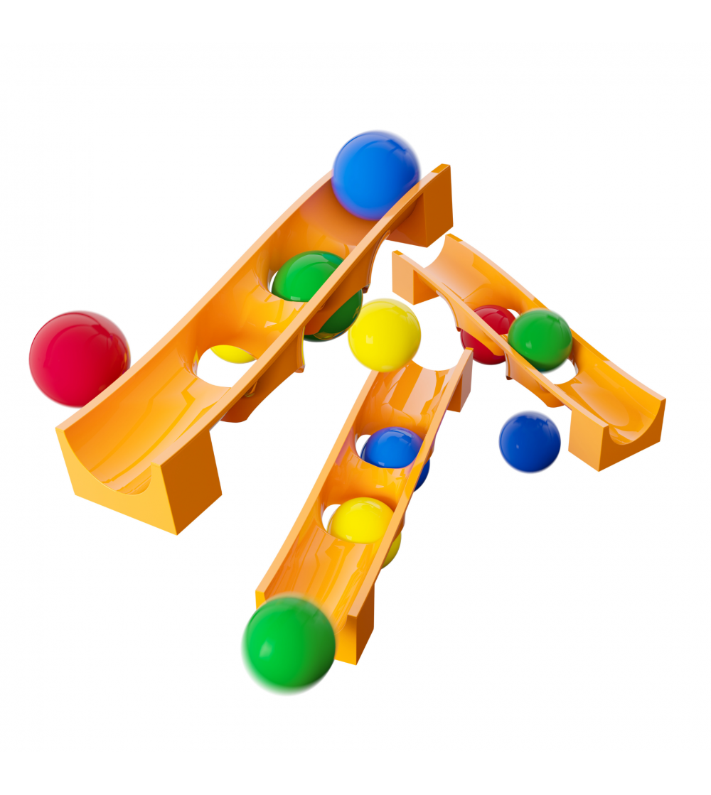 Jucarie Marble Run extensie capcana de bile Hubelino (15 piese) - Jucării