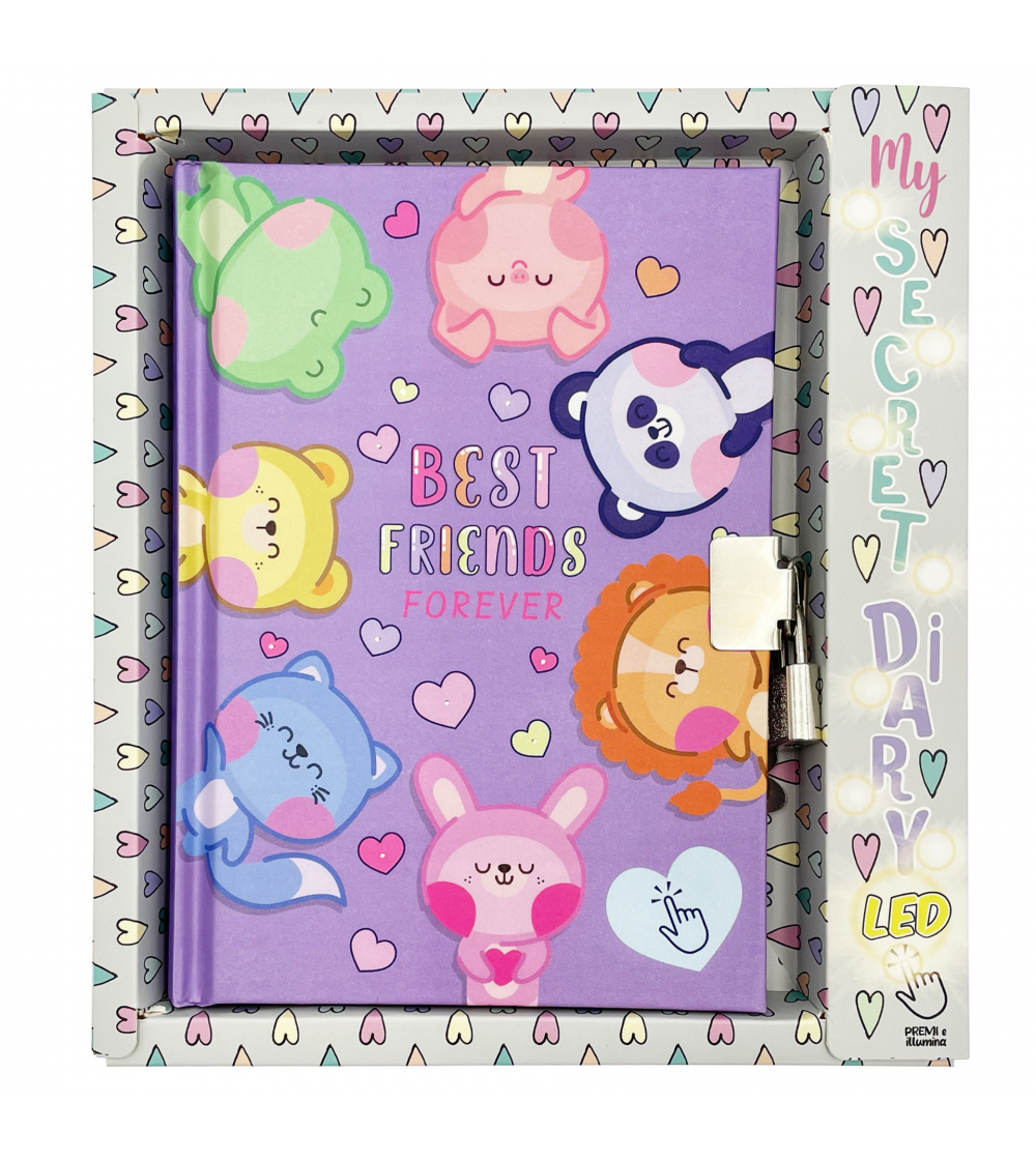 Jurnal cu LED, cu cutie cadou, 80 de pagini, 13 x 18 cm - Rechizite