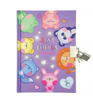 Jurnal cu LED, cu cutie cadou, 80 de pagini, 13 x 18 cm (6 buc/display) - Rechizite