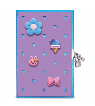 Jurnal Joy Pins, cu decoratiuni 3D, 80 de pagini, 13.5 x 21 cm - Rechizite