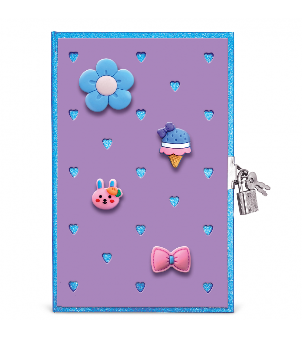 Jurnal Joy Pins, cu decoratiuni 3D, 80 de pagini, 13.5 x 21 cm - Rechizite