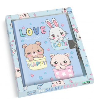 Jurnal Love, cu cutie cadou, 80 de pagini, 13 x 18 cm (6 buc/display) - Rechizite