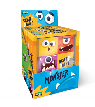 Jurnal Monster, cu cutie cadou, 80 de pagini, 13 x 18 cm (6 buc/display) - Rechizite