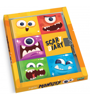 Jurnal Monster, cu cutie cadou, 80 de pagini, 13 x 18 cm (6 buc/display) - Rechizite
