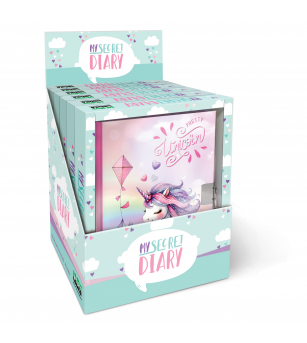 Jurnal Pretty Unicorn, cu cutie cadou, 80 de pagini, 13 x 18 cm (6 buc/display) - Rechizite