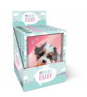 Jurnal Puppy, cu cutie cadou, 80 de pagini, 13 x 18 cm (6 buc/display) - Rechizite