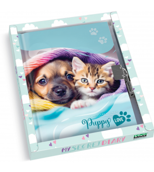 Jurnal Puppy, cu cutie cadou, 80 de pagini, 13 x 18 cm (6 buc/display) - Rechizite