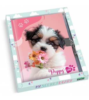 Jurnal Puppy, cu cutie cadou, 80 de pagini, 13 x 18 cm (6 buc/display) - Rechizite