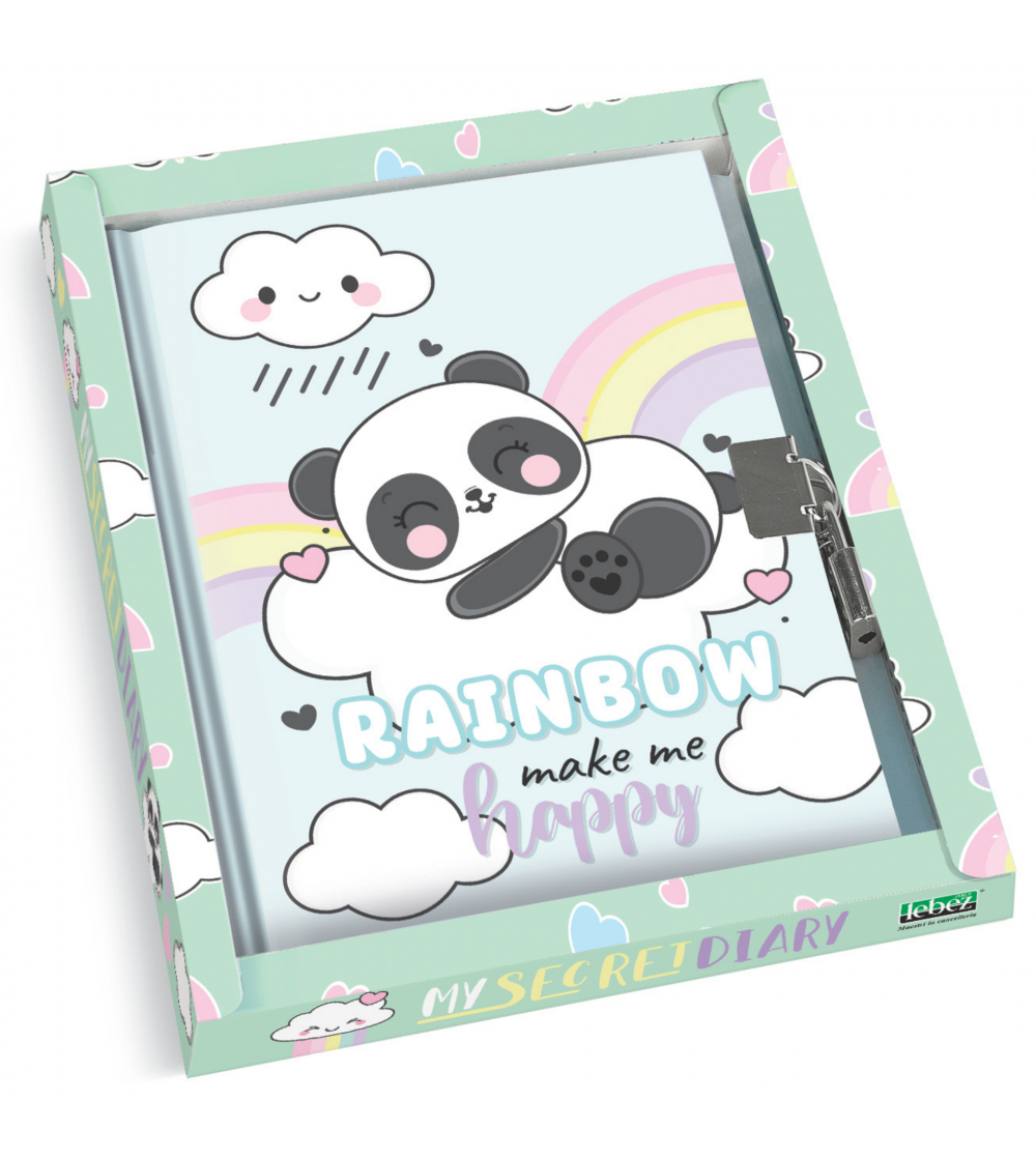 Jurnal Rainbow, make me happy, cu cutie cadou, 80 de pagini, 13 x 18 cm - Rechizite