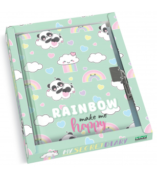 Jurnal Rainbow, make me happy, cu cutie cadou, 80 de pagini, 13 x 18 cm - Rechizite