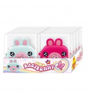 Mini geanta Bags Bunny din silicon, cu fermoar si curea de umar reglabila - 13.5 x 15 (8 buc/display) - Rechizite