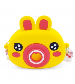 Mini geanta Bags Bunny din silicon, cu fermoar si curea de umar reglabila - 13.5 x 15 (8 buc/display) - Rechizite