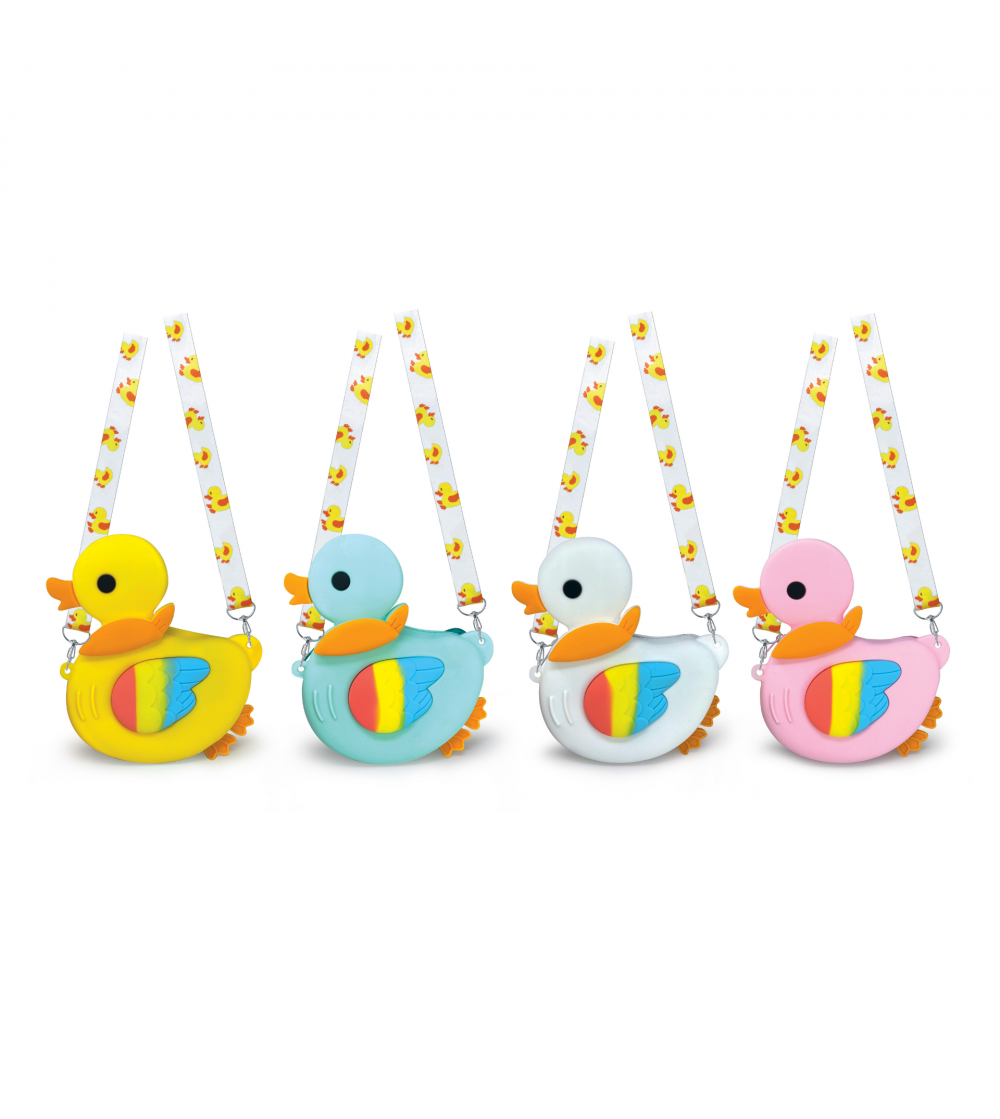 Mini geanta Ducky din silicon, cu fermoar si curea de umar reglabila - 15 x 17 x 2.5 cm - Rechizite Mini geanta Ducky din silicon, cu fermoar si curea de umar reglabila - 15 x 17 x 2.5 cm - Rechizite