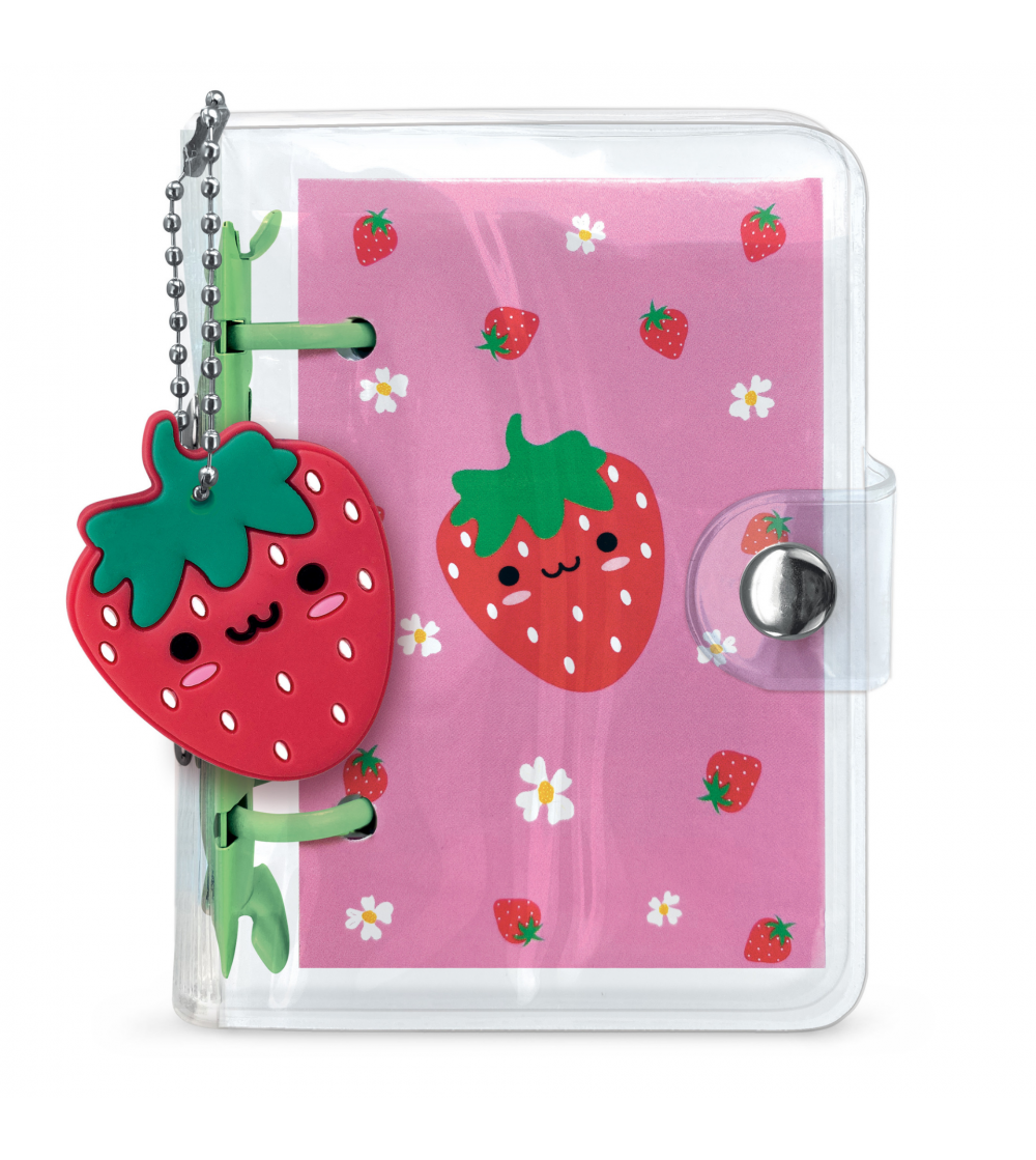 Mini Notebook cu breloc din silicon, 100 pagini liniate, 6.5 x 9.5 cm - Rechizite