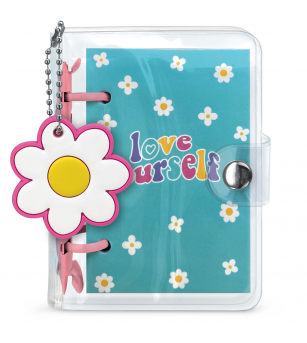 Mini Notebook cu breloc din silicon, 100 pagini liniate, 6.5 x 9.5 cm (12 buc/display) - Rechizite