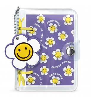 Mini Notebook cu breloc din silicon, 100 pagini liniate, 6.5 x 9.5 cm (12 buc/display) - Rechizite