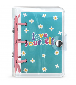 Mini Notebook cu breloc din silicon, 100 pagini liniate, 6.5 x 9.5 cm (12 buc/display) - Rechizite