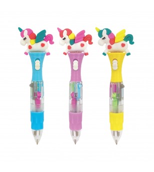 Mini pix 4 culori in 1 cu LED, Dreamy, 3 modele - Rechizite Mini pix 4 culori in 1 cu LED, Dreamy, 3 modele - Rechizite