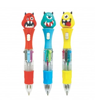 Mini pix 4 culori in 1 cu LED, Scary, 3 modele - Rechizite