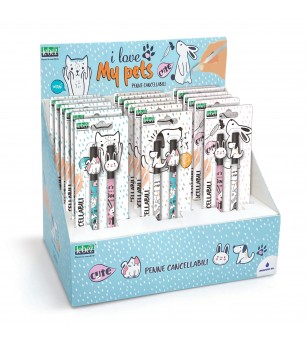 Pix care se sterge cu capac, My Pets, 4 modele (18 buc display si 2 buc blister) - Rechizite