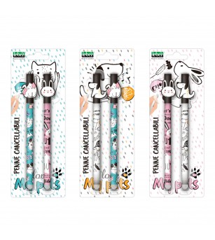 Pix care se sterge cu capac, My Pets, 4 modele (18 buc display si 2 buc blister) - Rechizite