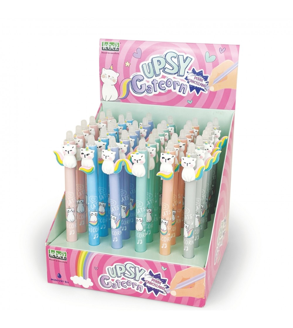 Pix care se sterge cu snap, Upsy Catcorn, 4 modele (36 buc/display) - Rechizite