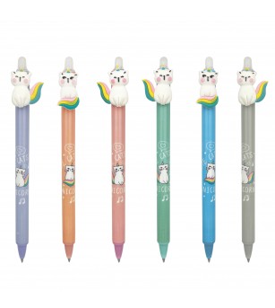 Pix care se sterge cu snap, Upsy Catcorn, 6 modele - Rechizite Pix care se sterge cu snap, Upsy Catcorn, 6 modele - Rechizite