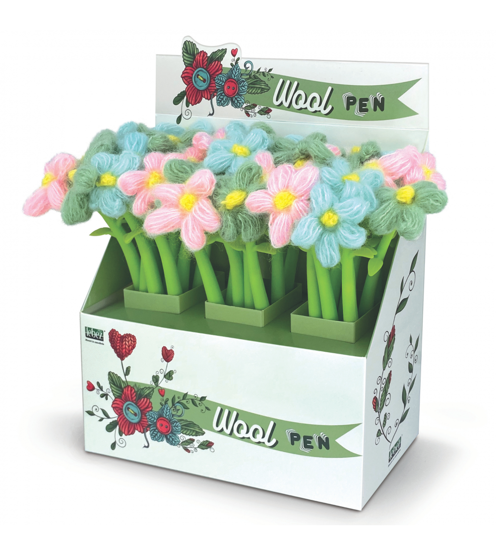 Pix flexibil Floare de lana, ø 4.5 cm (36 buc/display) - Rechizite