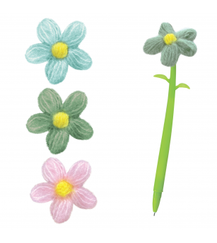 Pix flexibil Floare de lana, ø 4.5 cm (36 buc/display) - Rechizite
