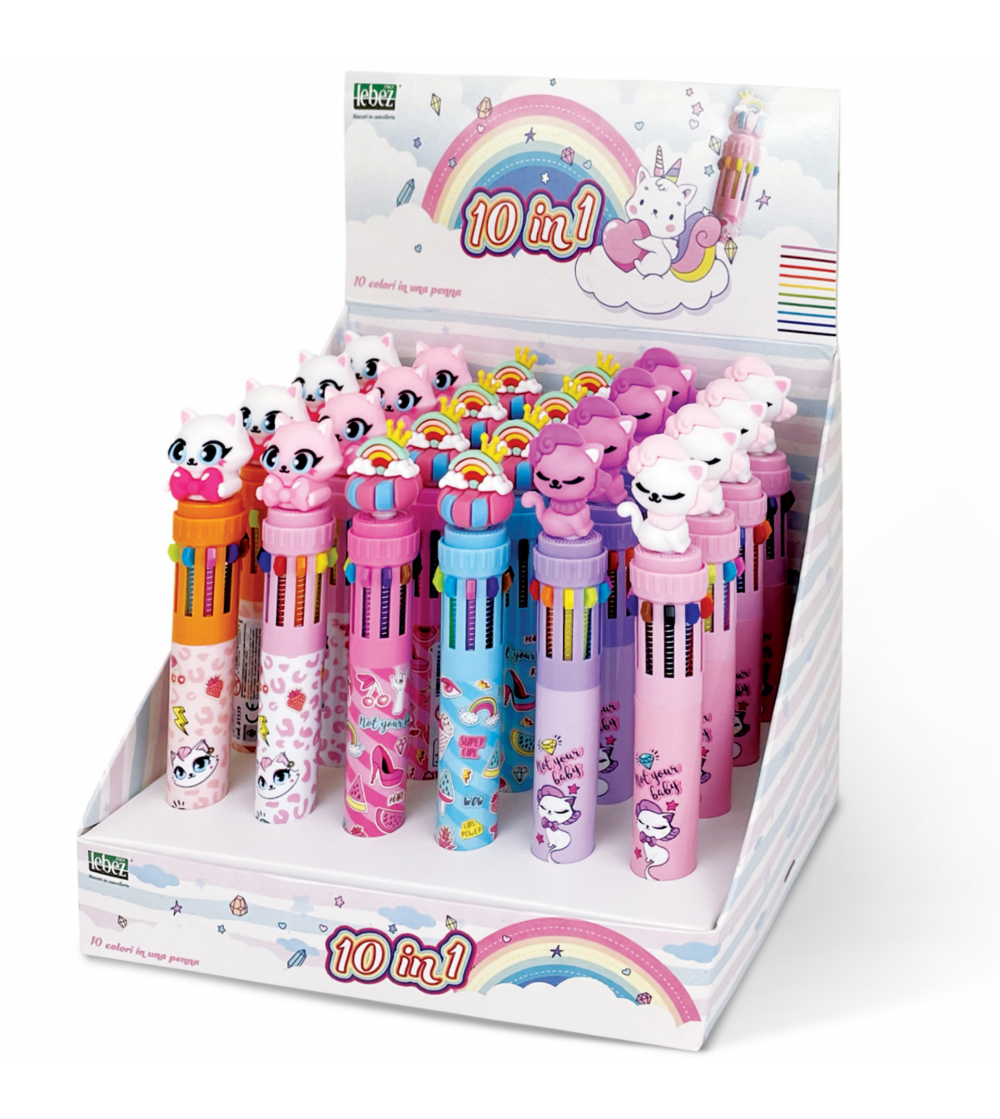 Pix multifunctional 10 culori in 1, 6 modele (24buc/display) - Rechizite