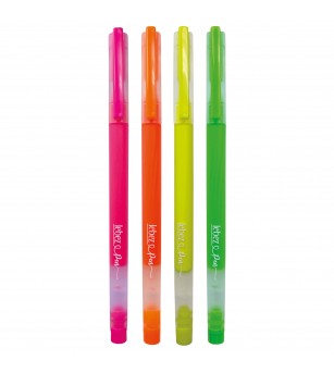 Pixuri cu gel Neon, varf 0.8 mm, 4 culori (blister) - Rechizite Pixuri cu gel Neon, varf 0.8 mm, 4 culori (blister) - Rechizite