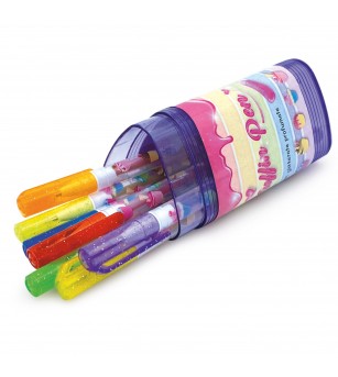 Pixuri cu sclipici parfumat, in carcasa, 12 culori (12 buc/display) - Rechizite