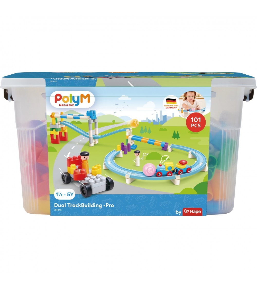 PolyM - Dual Track Building - Pro (101 piese) - Jucării