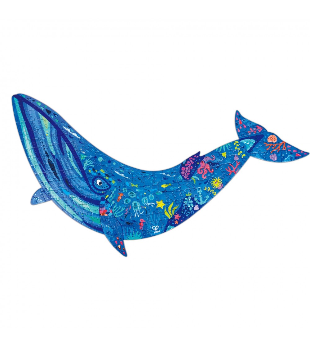 Puzzle - Balena cu cocoasa cu piese tematica ocean, 200 piese - Jucării