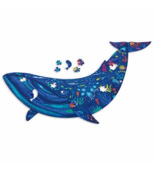 Puzzle - Balena cu cocoasa cu piese tematica ocean, 200 piese - Jucării