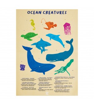 Puzzle - Balena cu cocoasa cu piese tematica ocean, 200 piese - Jucării