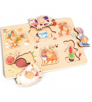 Puzzle din lemn in straturi - Animale - Jucării