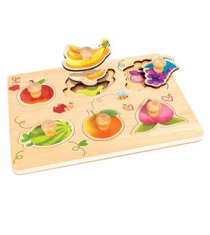 Puzzle din lemn in straturi - Fructe - Jucării