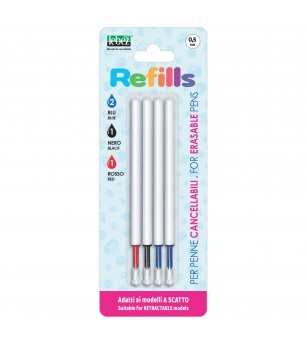 Rezerve cu cerneala care se sterge pentru pix cu snap, 4 buc mix (blister) - Rechizite