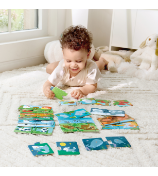 Puzzle potriveste perechea - Animale si pui (36 piese) - Jucării