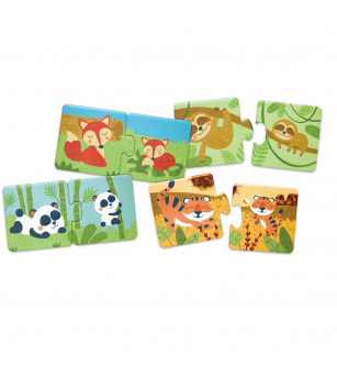 Puzzle potriveste perechea - Animale si pui (36 piese) - Jucării