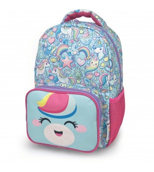 Rucsac Fantasy, cu 2 compartimente cu fermoar din poliester foarte rezistent, 29 x 22 x 10 cm (4 modele) - Rechizite